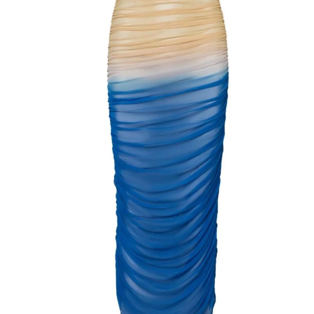 Baobab Bahia Maxi Pareo Islote Beach Mesh Coverup Swim Skirt M